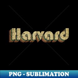 Harvard  Vintage Rainbow Typography Style  70s - Stylish Sublimation Digital Download - Capture Imagination with Every Detail