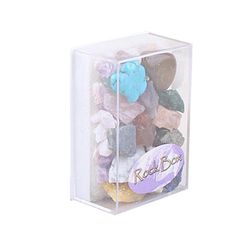 JOUYI 1 Box Gemstones Collectible Samples Home Decoration Ore Agate Mineral Specimen Quartz Crystal Polished Stone