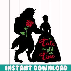Beauty And The Beast Svg Layered Item, Belle and Beast Clipart, Cricut, Digital Vector Cut File, Svg, Png, Dxf, Eps, Fil