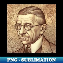 Jean-Paul Sartre - Instant Sublimation Digital Download - Capture Imagination with Every Detail