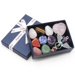 JINMY Natural Stone Crystal Gemstone Chakras Healing Quartz Mineral Ornament Home Decoration High Quality Gifts Box