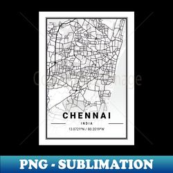 Chennai Light City Map - PNG Transparent Digital Download File for Sublimation - Defying the Norms
