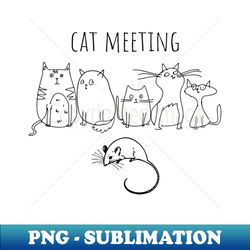 Cute cat meeting with mouse - Stylish Sublimation Digital Download - Perfect for Sublimation Art