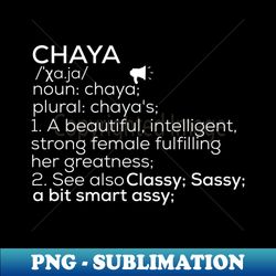 Chaya Name Chaya Definition Chaya Female Name Chaya Meaning - PNG Transparent Digital Download File for Sublimation - Transform Your Sublimation Creations
