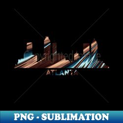 Atlanta Skyline 01 - PNG Transparent Sublimation Design - Bring Your Designs to Life