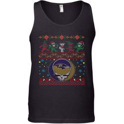 Baltimore Ravens Christmas Grateful Dead Jingle Bears Football Ugly Sweatshirt Men&8217s Tank Top