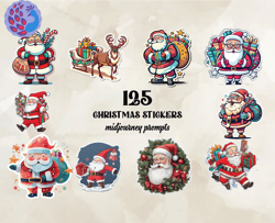 125 Christmas Stickers Png, Christian Christmas Svg, Christmas Design, Christmas Shirt, Christmas 123