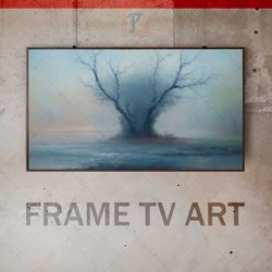 Samsung Frame TV Art Digital Download, Frame TV Art avant-garde, Frame TV art modern, Frame TV art old tree in fog