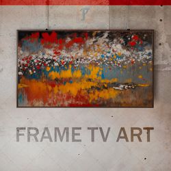 Samsung Frame TV Art Digital Download, Frame TV Art Abstraction, Frame TV art modern, Jackson Pollock style, Expressive