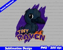 Ravens Png, Football mascot, tiny raven t-shirt design PNG for sublimation, tiny sport mascot design