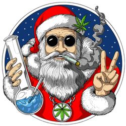 Santa Smoking Cannabis Svg, Christmas Svg, Xmas Svg