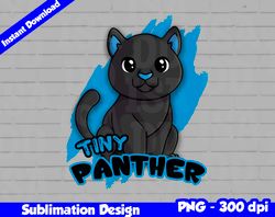 Panthers Png, Football mascot, tiny panther t-shirt design PNG for sublimation, tiny sport mascot design