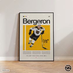 Patrice Bergeron Poster, Boston Bruins Poster, NHL Poster, Hockey Poster, Sports Poster, Mid-Century Modern, Sports Bedr