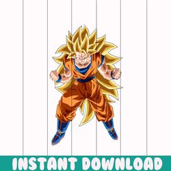Goku God Dragon Balls PNG, DTG Printing, Instant download, Tshirt Sublimation, Digital File Download, Transparent PNG D
