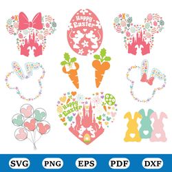 Mouse Easter Svg Bundle, Happy Easter Svg, Mouse Easter Doodle, Mouse And Friends, Family Trip, Mouse Castle Svg