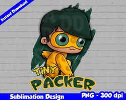 Packers Png, Football mascot, tiny packer t-shirt design PNG for sublimation, tiny sport mascot design