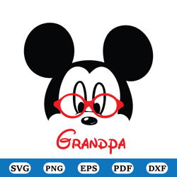 Grandpa Mickey Mouse Glasses SVG, Disney Svg, Mickey  Mouse Svg, Mickey Minnie Svg, Disney World Svg