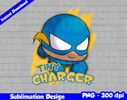 Chargers Png, Football mascot, tiny charger t-shirt design PNG for sublimation, tiny sport mascot design