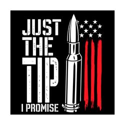 Just The Tip I Promise Svg, Trending Svg, Bullet American Flag Svg, Gun Svg, Just The Tip Svg, Gun Lover Gift, American