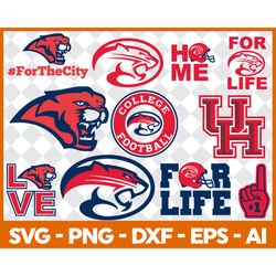 Houston Cougars SVG, Houston Cougars Logo, NCAA SVG PNG DXF EPS Digital File, Houston Cougars Png