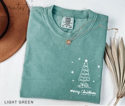 Merry Christmas Trees Shirt, Cute Merry Christmas Shirt, Womens Christmas Shirt, Graphic Christmas Shirt, Holiday Shirt,