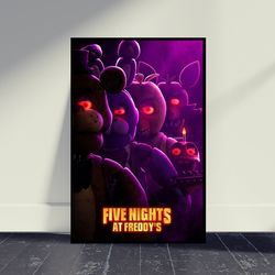 Five Nights at Freddy's Movie Canvas Wall Art, Room Decor, Home Decor, Art Canvas For Gift, Vintage Movie Canvas, Movie