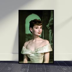 Audrey Hepburn Character Canvas Wall Decor, Room Decor, Home Decor, Canvass Print, Art Canvas For Gift