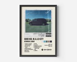 Kendrick Lamar Canvas Good Kid Kendrick Lamar Playlist Album Cover Canvas Album Cover Wall Art Premium Canvass