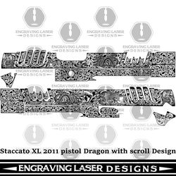 Engraving Laser Designs Staccato XL 2011 pistol Dragon