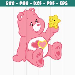 Cheer Care Bear PNG Digital Download, Happy bear png, Angry bear png, care bear png,