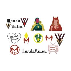 Wanda Vision Svg Bundle, Trending Svg, Wanda Vision Svg, Wanda Svg, Vision Svg, Wandavision Svg, Marvel Universe Svg, Ma