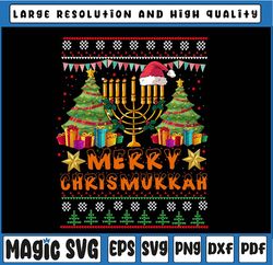 Merry Chrismukkah 2022 Happy Hanukkah Christmas San-ta Hat PNG, Merry Chrismukkah Christmas Png, Je-wish Christmas Png,H