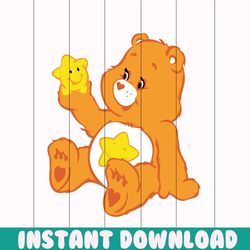 Cheer Care Bear PNG Digital Download, Happy bear png, Angry bear png,