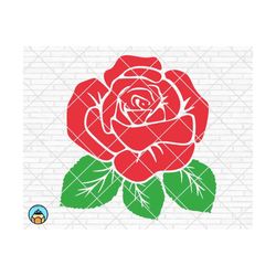 Rose Flower svg, Rose svg, Flower svg, Rose Cut Files, Rose Clip Art, Rose Silhouette, Rose Vector, Floral Rose, Silhouette, Cameo, Cricut