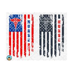 USA Nurse Flag svg | Nurse 2020 Svg | Quarantine Svg | Nurse Svg | Nursing Medical Svg | Distressed USA Flag