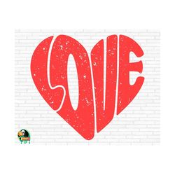 Retro Love Heart SVG, Valentine's Day svg, Valentine svg, Love svg, Retro Heart svg, Self Gif svg, Heart svg, Cut Files, Cricut, Png, Svg