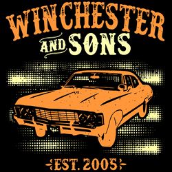 Winchester and sons 2005 Svg, Supernatural Svg, Supernatural logo Svg, Winchester Brothers Svg, Digital download