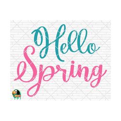 Hello Spring SVG, Spring Svg, Easter Svg, Spring Design for Shirts, Spring Quotes, Spring Cut Files, Cricut, Silhouette, Png