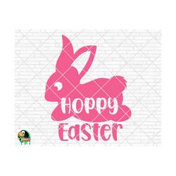 Hoppy Easter SVG, Easter Svg, Spring Svg, Easter Design for Shirts, Easter Quotes, Easter Cut Files, Cricut, Silhouette, Png
