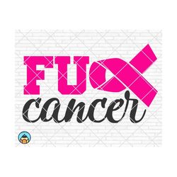 Fuck Cancer svg, Breast Cancer svg, Cancer Awareness svg, Cancer Survivor svg, Cancer Ribbon svg, Fight Cancer svg, Cricut, Silhouette, PNG