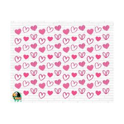Heart Pattern SVG, Heart Print Svg, Heart Svg, Valentine’s Day Svg, Love Svg, Valentine Digital Paper Svg, Cut Files, Cricut, Png, Svg