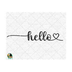 Hello SVG, Welcome Sign Svg, Hello Design for Shirts, Hello Cut Files, Cricut, Silhouette, Png, Svg