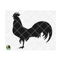 Rooster Silhouette SVG, Rooster svg, Rooster Head svg, Rooster Vector, Rooster PNG, Animal svg, Rooster svg Shirt, Clipart, Cut File, Cricut