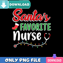 Santa Favorite Nurse PNG Perfect Files Design Download