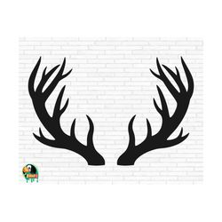 Deer Horns SVG, Deer Antlers svg, Reindeer Antlers svg, Deer Hunting svg, Instant Download Cut Files, Cricut, Silhouette, Png, Svg, Eps, Dxf