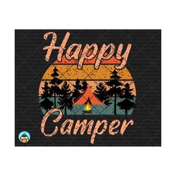 Happy Camper SVG, Camping Svg, Camper Svg, Cut File, printable vector clip art, Adventure Cut file, Saying Quote, PNG