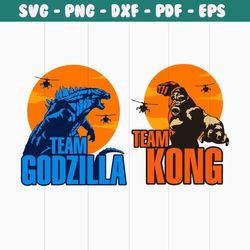 Team Kong and Team Godzilla PNG, Kong PNG, Godzilla Retro Tshirt Design PNG, Godzilla PNG, Trendy shirt design, Godzill