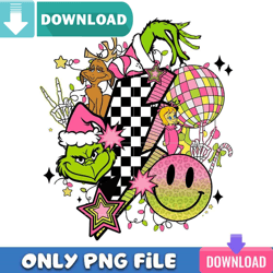 Lovely Pink Grinchmas PNG Perfect Sublimation Design Download
