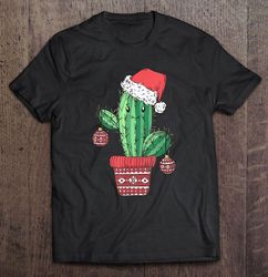 Cactus Santa Xmas TShirt Gift