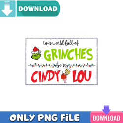 Grinch And Cindy Lou PNG Perfect Sublimation Design Download